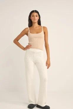 Adele Knit Pant White