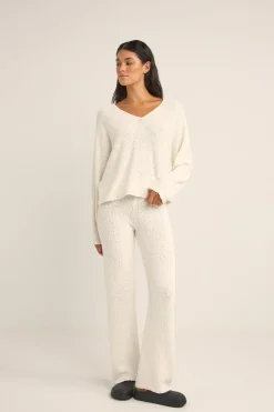 Adele Knit Pant White