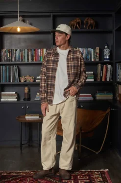 Albert Check LS Shirt Almond