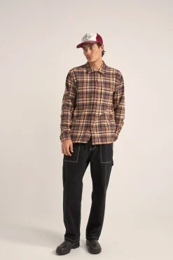 Albert Check LS Shirt Almond