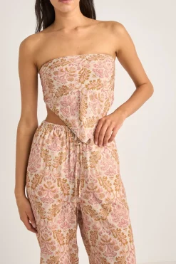 Amelia Scarf Top Rose