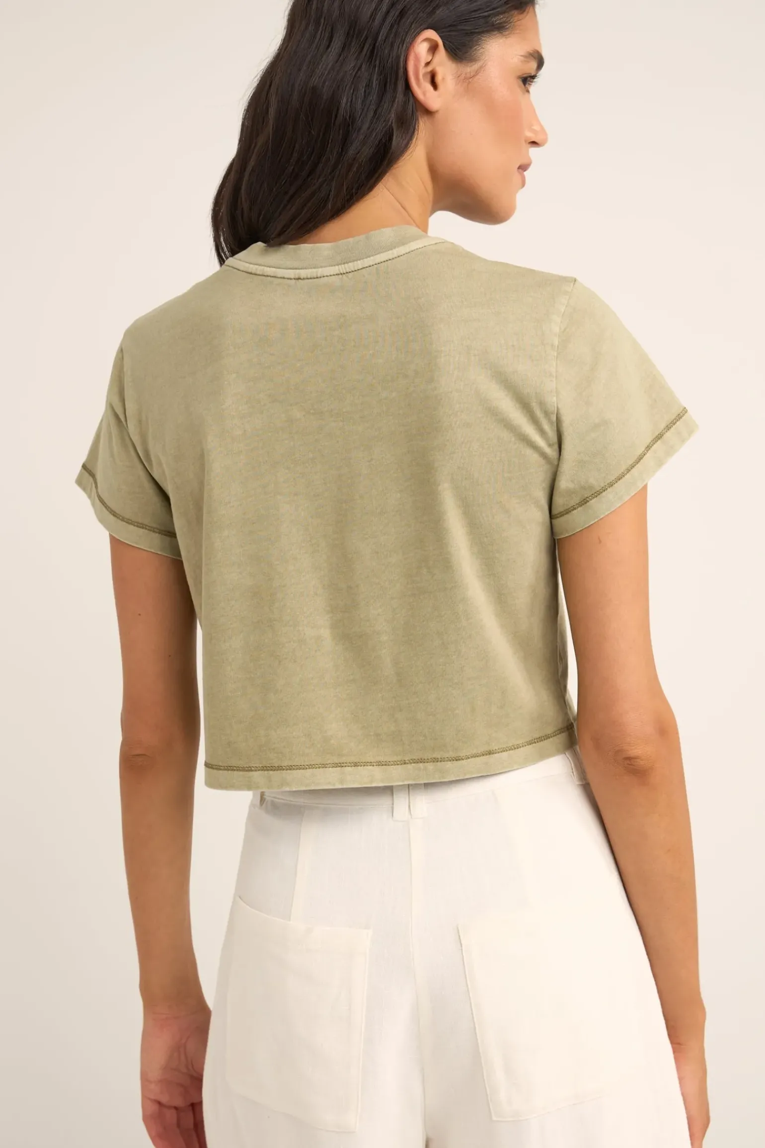 Beachcomber Crop Crew Tee Ivy