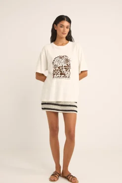 Bloom Studio Oversized T-Shirt Vintage White