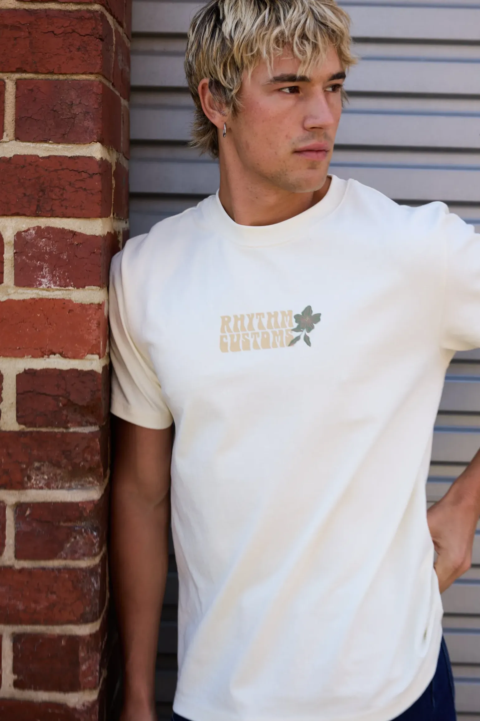 Blossom Vintage Ss T-Shirt Ecru