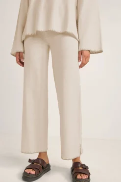 Bondi Knit Straight Leg Pant Natural