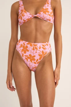Bora Bora Floral Hi Waist Pant Pink