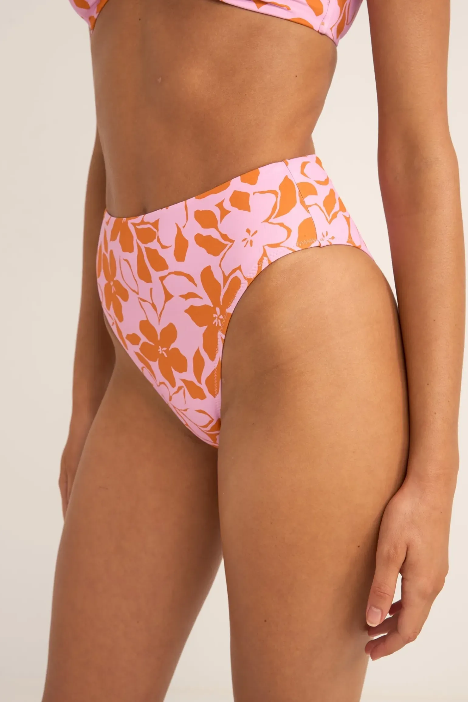 Bora Bora Floral Hi Waist Pant Pink