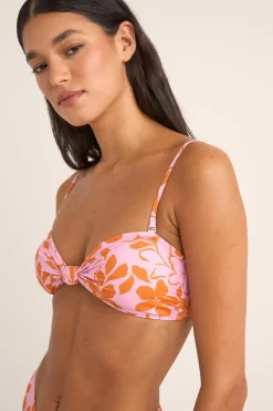 Bora Bora Knotted Bandeau Top Pink