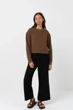 Classic Crew Neck Fleece Chocolate