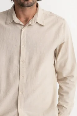 Classic Linen Ls Shirt Sand