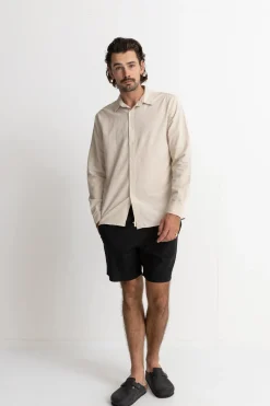 Classic Linen Ls Shirt Sand