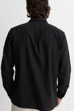Classic Linen Ls Shirt Vintage Black