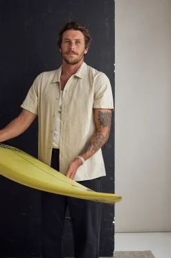 Classic Linen Ss Shirt Sand