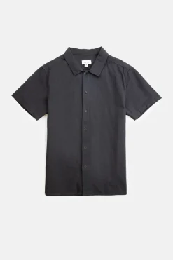 Classic Linen Ss Shirt Vintage Black
