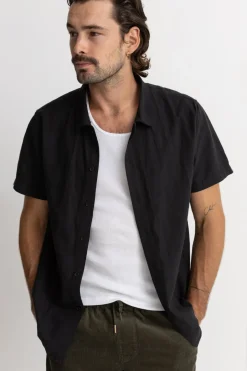 Classic Linen Ss Shirt Vintage Black