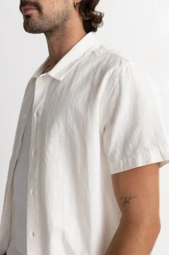 Classic Linen Ss Shirt White