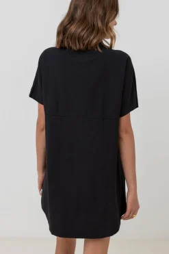 Classic Shirt Dress Black