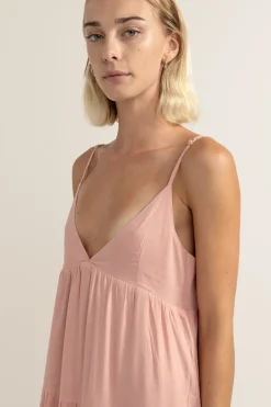 Classic Tiered Midi Dress Rose