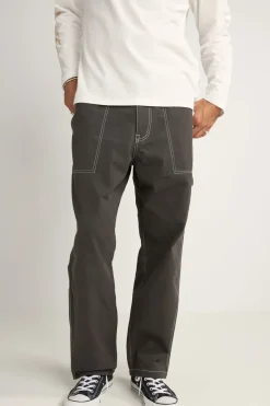 Contrast Stitch Carpenter Pant Black