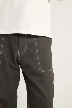 Contrast Stitch Carpenter Pant Black