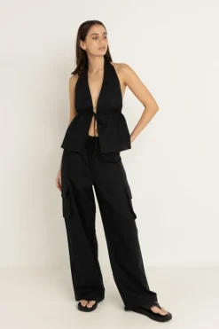 Cove Halter Top Black