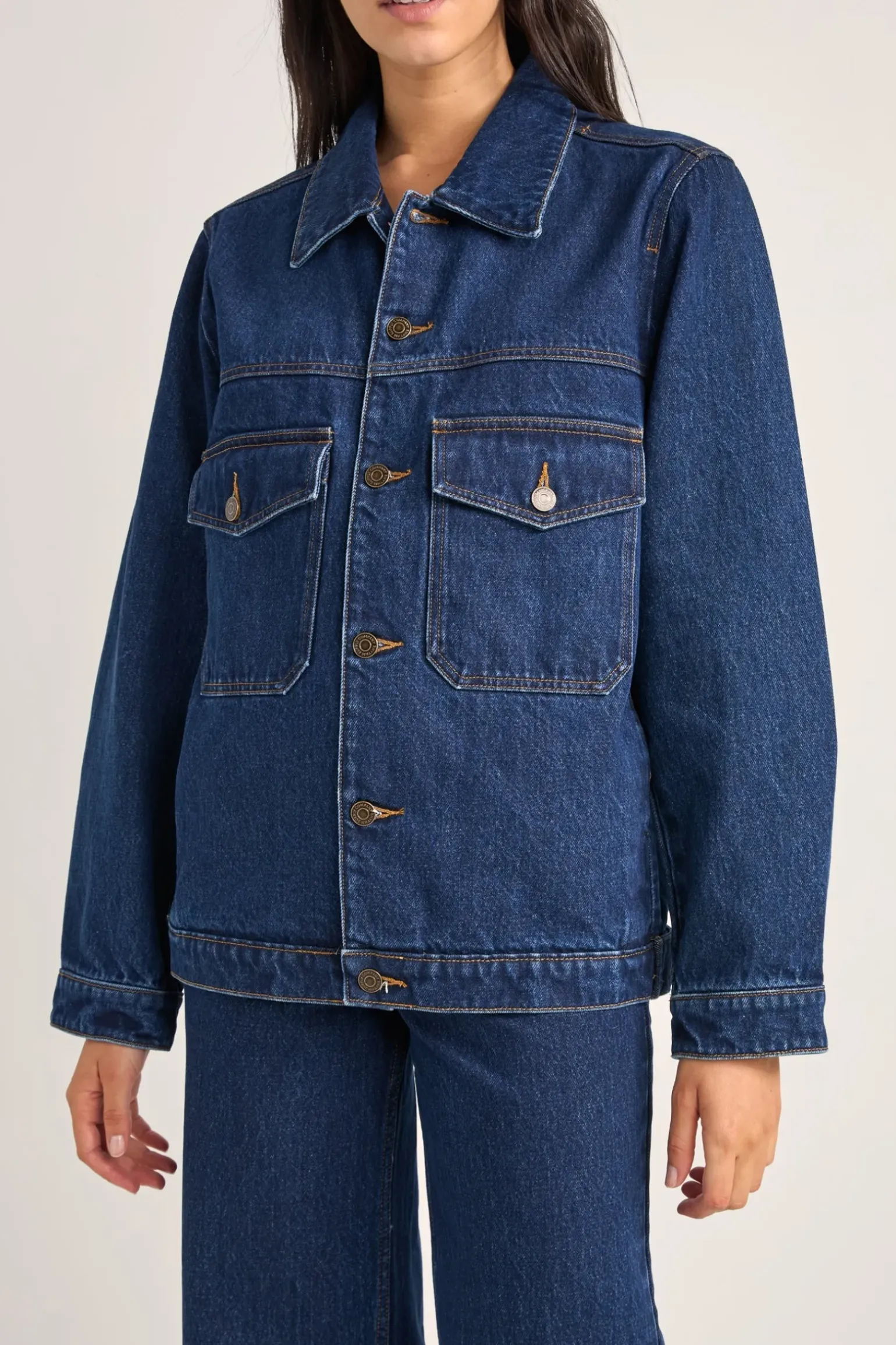 Demi Oversized Denim Jacket Indigo