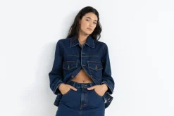 Demi Oversized Denim Jacket Indigo