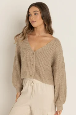 Eadie Oversized Knit Cardigan Cream