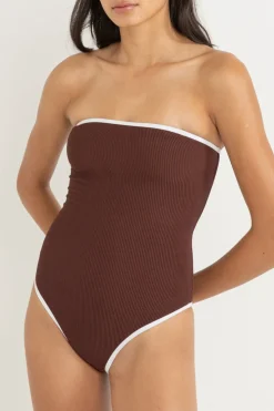 Essential Rib Contrast One Piece Cafe