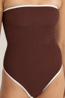 Essential Rib Contrast One Piece Cafe