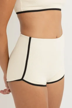 Essential Rib Contrast Surf Short Creme