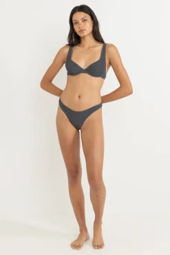 Essential Rib Hi Cut Pant Graphite