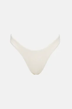 Essential Rib Hi Cut Pant Creme