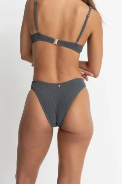 Essential Rib Hi Cut Pant Graphite