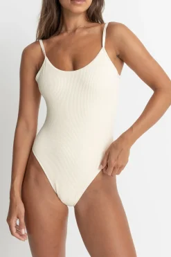 Essential Rib Minimal One Piece Creme