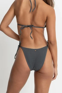 Essential Rib Tie Side Hi Cut Pant Graphite