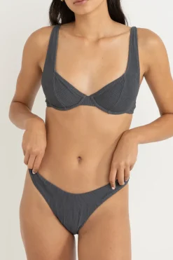 Essential Rib Underwire Top Graphite