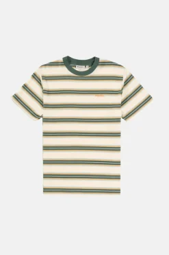 Everyday Stripe SS T-Shirt Vintage Green