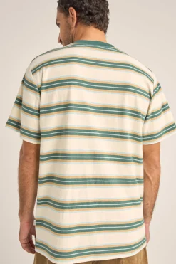 Everyday Stripe SS T-Shirt Vintage Green