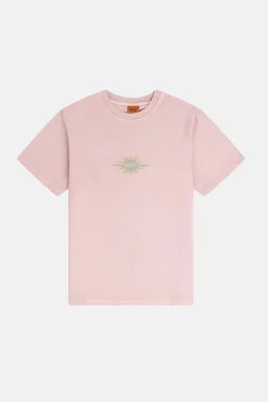 Flame Printed Vintage Ss T Shirt Mauve
