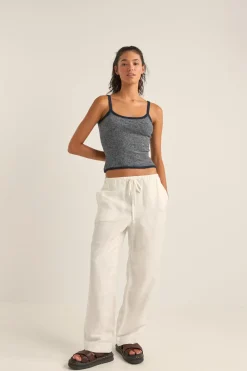 Frankie Elastic Pant White