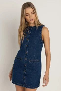 Gia Denim Dress Blue Wash