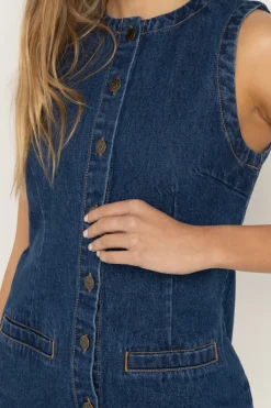 Gia Denim Dress Blue Wash