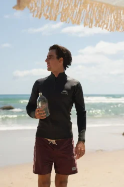 Heritage Front Zipper Jacket Black