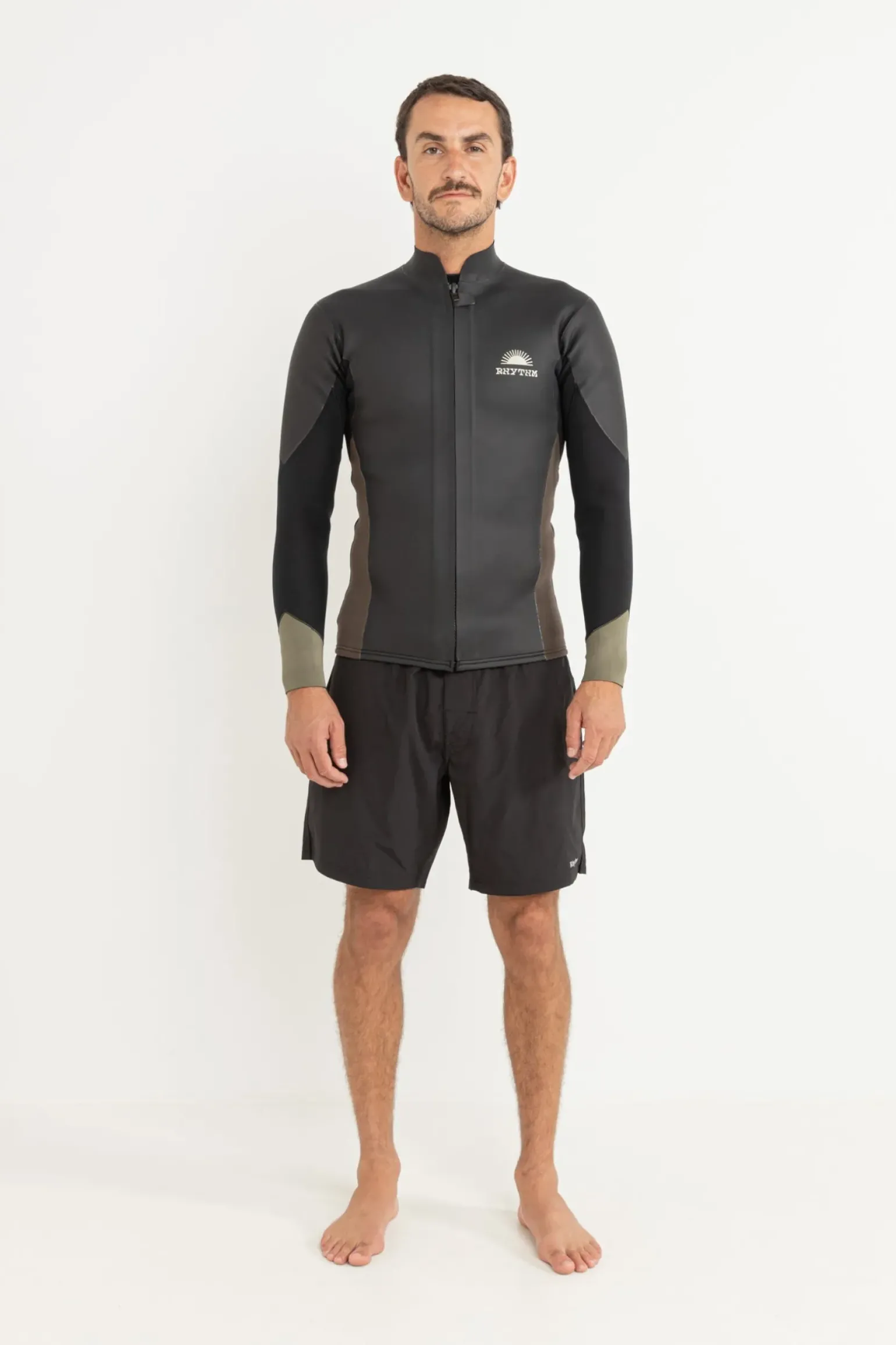 Heritage Front Zipper Jacket Black