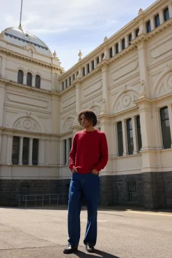 Herringbone Knit Red