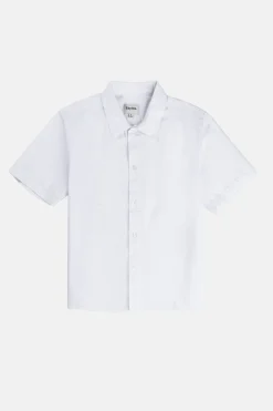 Jesse Pleat Ss Shirt White
