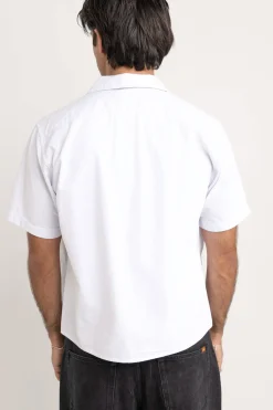 Jesse Pleat Ss Shirt White