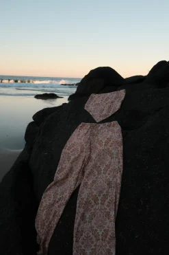 Jessie Paisley Drawstring Pant Rose