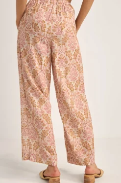 Jessie Paisley Drawstring Pant Rose